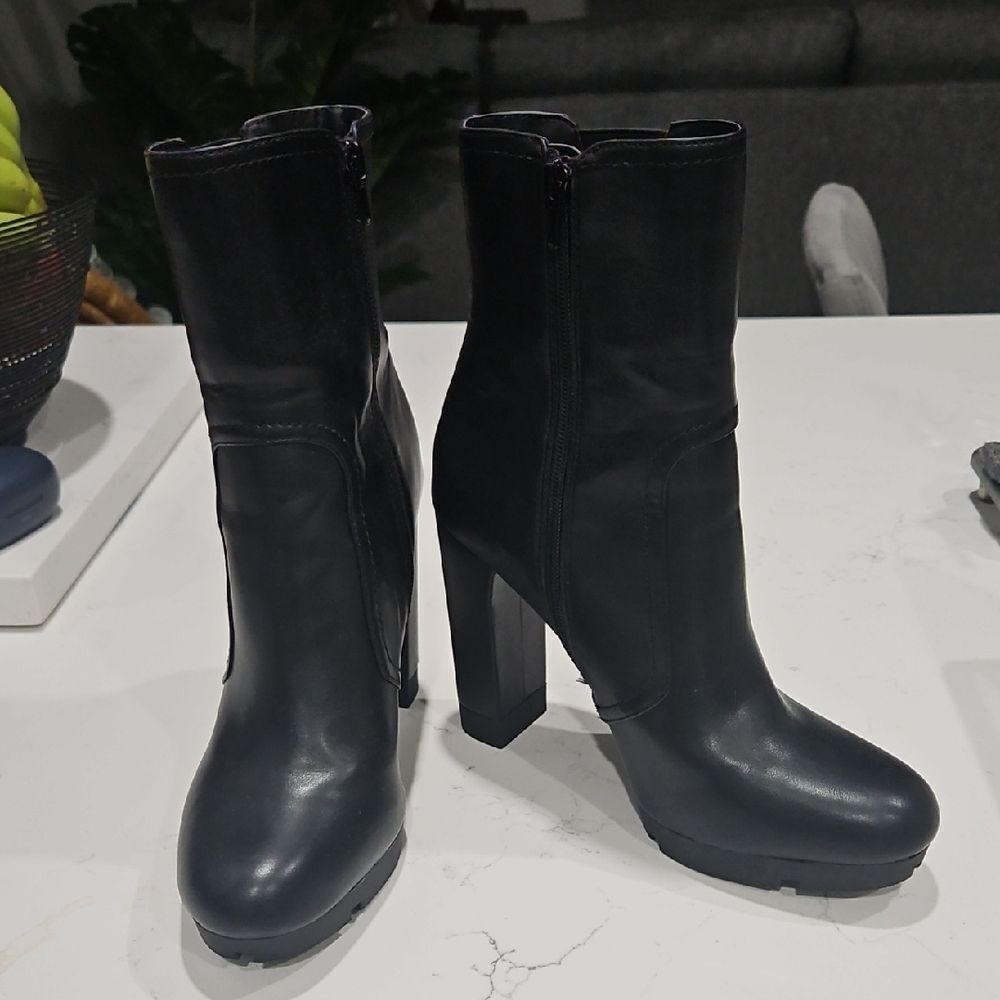 Bar III Black Heeled Boots